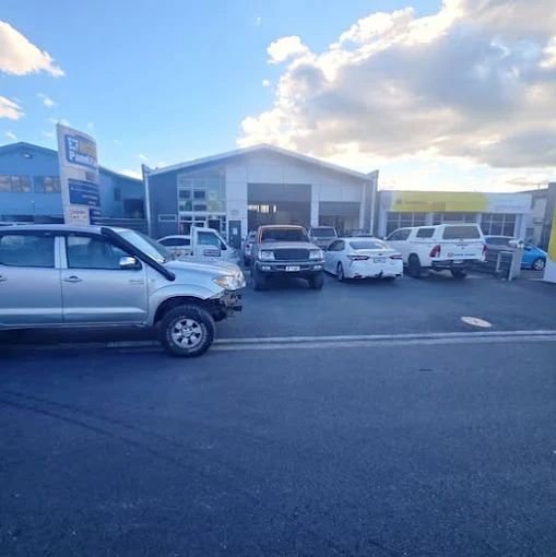 The Higgins Panel and Paint team outside the Frankton workshop